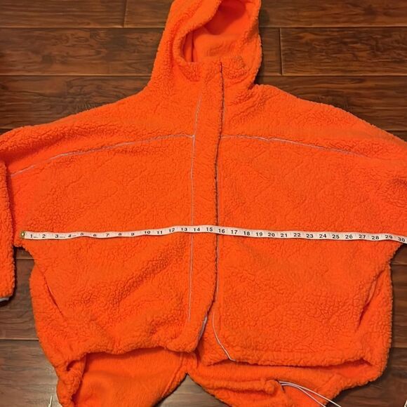 Urban Outfitters Out From Under Orange Fleece Hooded Jacket - Picture 5 of 11